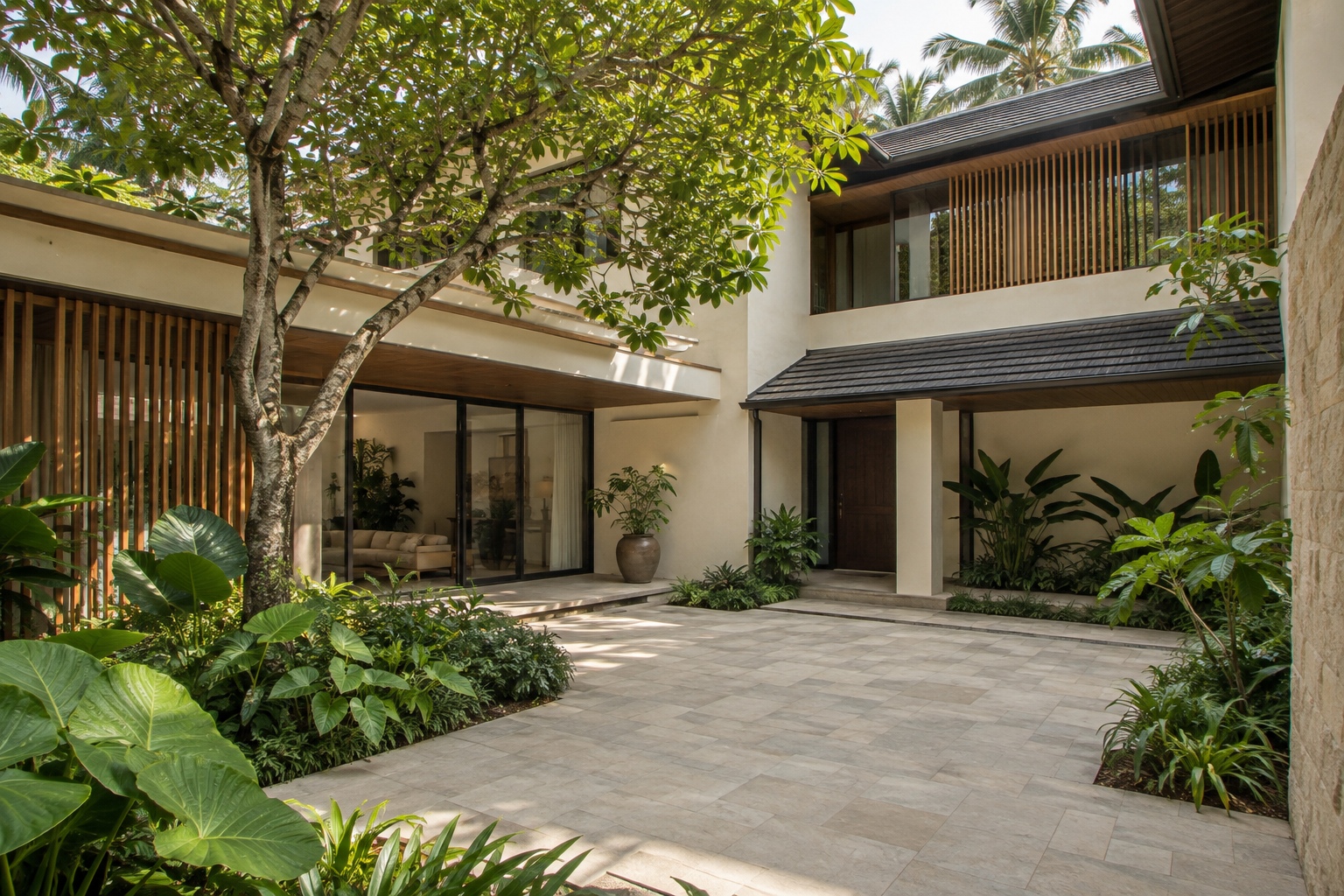 Landscaped Entry Courtyard of Premium Villa