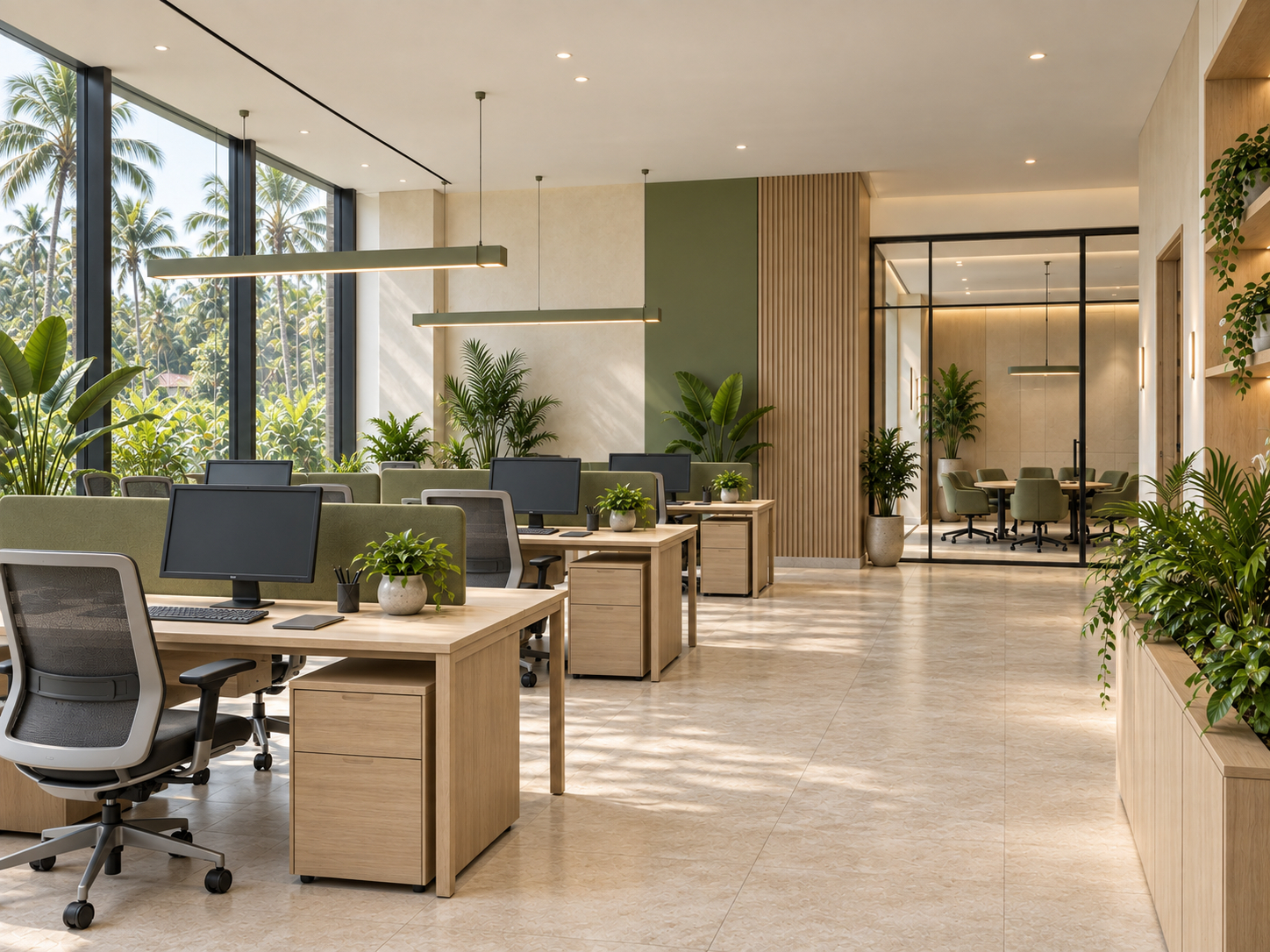 Open-Plan Daylight Corporate Workstations